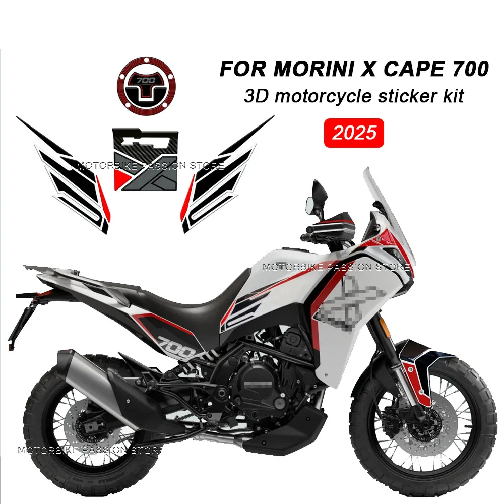 

Защитная 3D-наклейка из гелевой эпоксидной смолы для боковых баков мотоцикла Morini X CAPE 700 2025 года, аксессуары