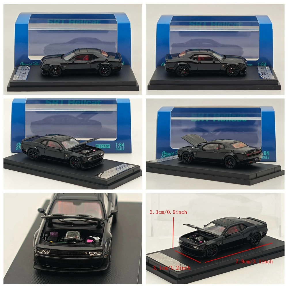 

Масштабная модель автомобиля 1:64 SRT Hellcat Muscle Sports с открывающимся капотом, литая под давлением, коллекционная, ограниченная серия