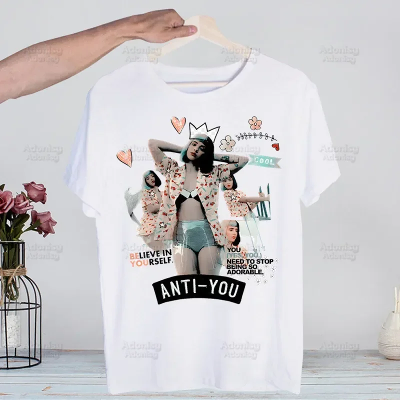 تي شيرت بأكمام قصيرة برقبة دائرية للرجال ، تي شيرت كاواي للرجال ، جودة عالية ، هيب هوب ، كاواي ، ميلانى مارتينيز ، Y2K #4