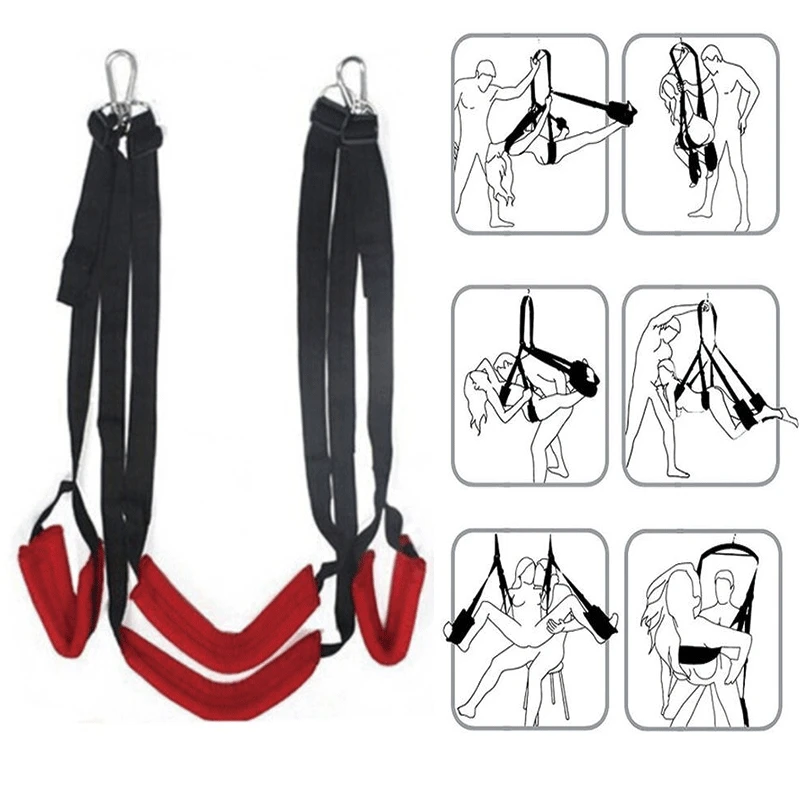 BDSM Bondages Erotic Game Toy For Couples Adult SM Bondage Sex Door Swing Chairs Hanging Furniture Straps Flirting Bondage Rope