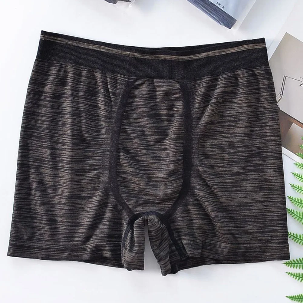 

Men's Boxer Briefs Ice Silk Cotton Lingerie Shorts Panties Sexy Underwear Seamless Underpants Breathable Comfortable Knickers