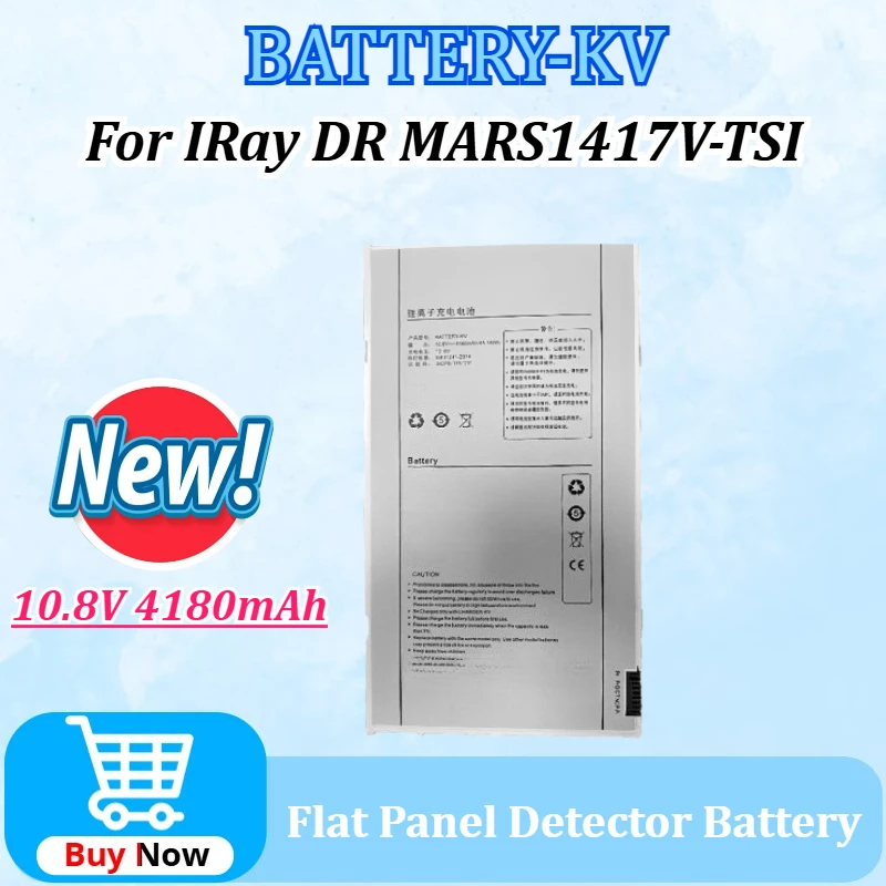 

Newly upgraded BATTERY-KV 10.8V 4180mAh 45.14Wh for IRay DR MARS1417V-TSI Flat Panel Detector Battery Block Rechargeable Battery
