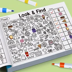 Children's Hidden Object Coloring Book, Includes 100+ Search and Coloring Activities - Interactive Search and Coloring Activity Workbook, Suitable for School, Home, Travel - Educational Puzzle Book, Coloring Practice Book, Early Education Materials, Learning Supplies, Number Coloring Book, Alphabet Coloring Book, Magic Coloring Book, Number Coloring Book.
