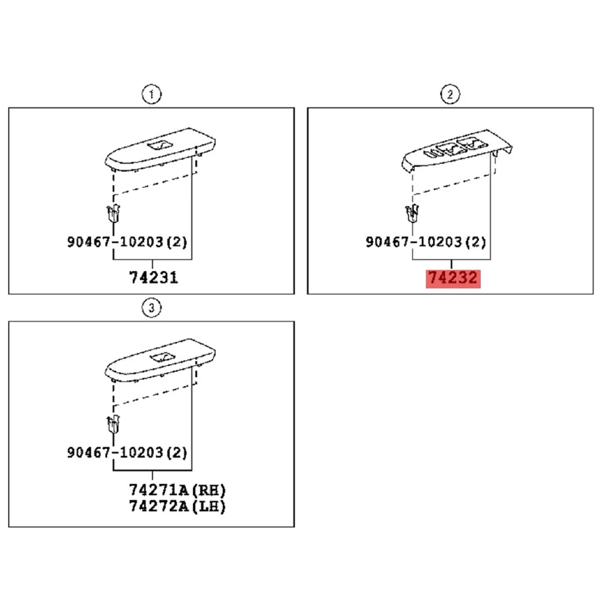 

1Set/4Pcs Car Door Armrest Switch Trim Panel for Lexus 2010-2017 Window Lift Switch Button Cover 74232-0P040/74231-0P040