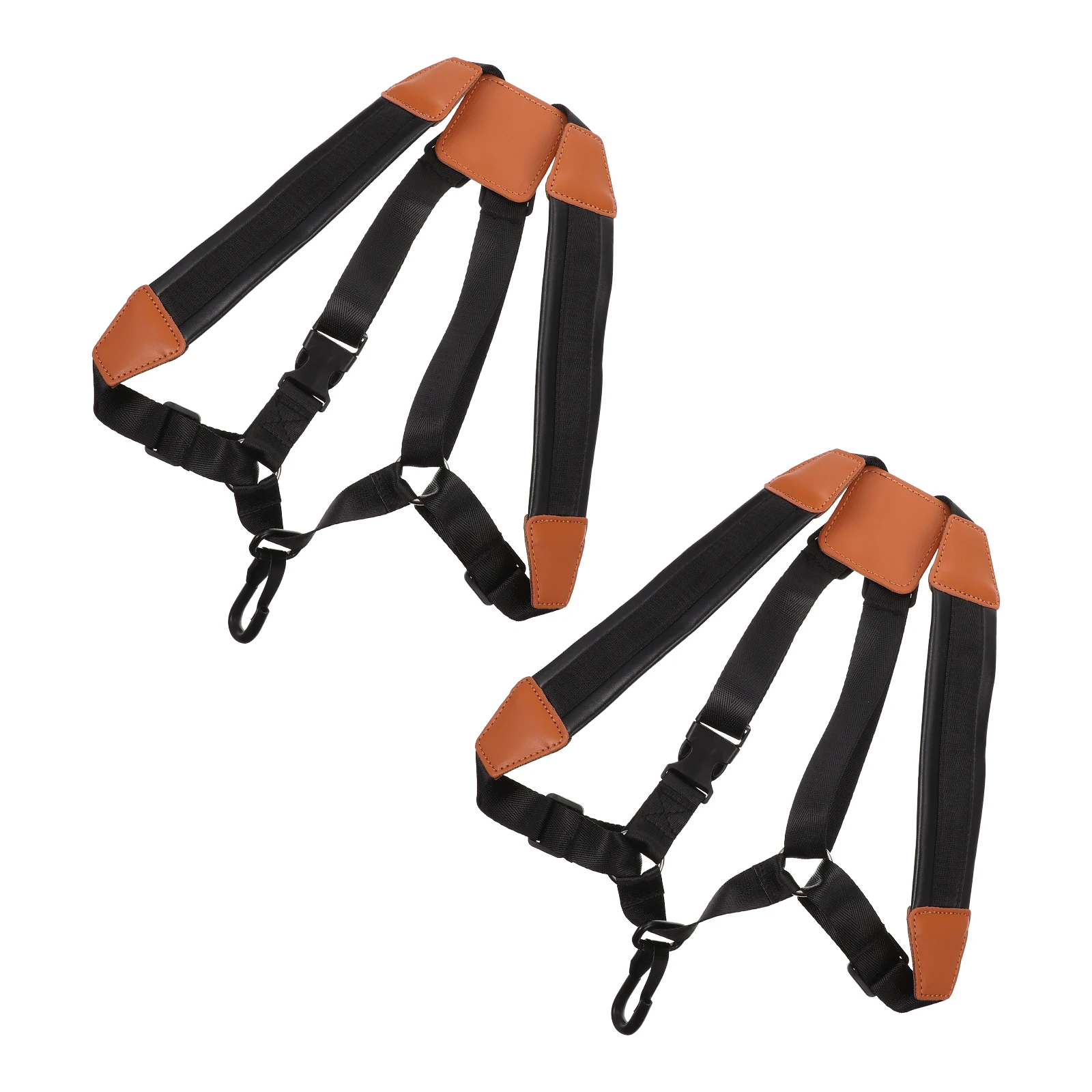 

2Pcs Kids Black Sax Strap Portable Saxophone Tool Shoulder Harness Durable Oxford Steel Instrument Parts