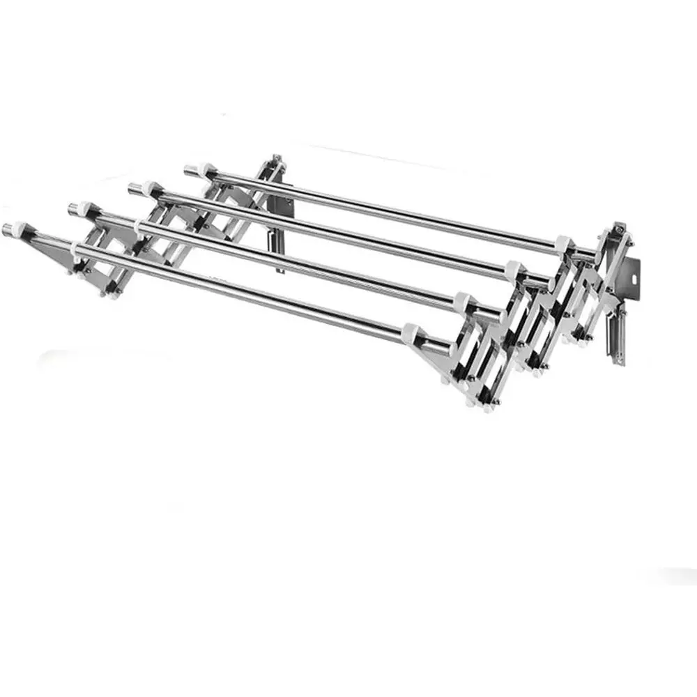 

Space-Saving Stainless Steel Drying Rack, 120cm Indoor/Outdoor, Easy Install, 94cm Size