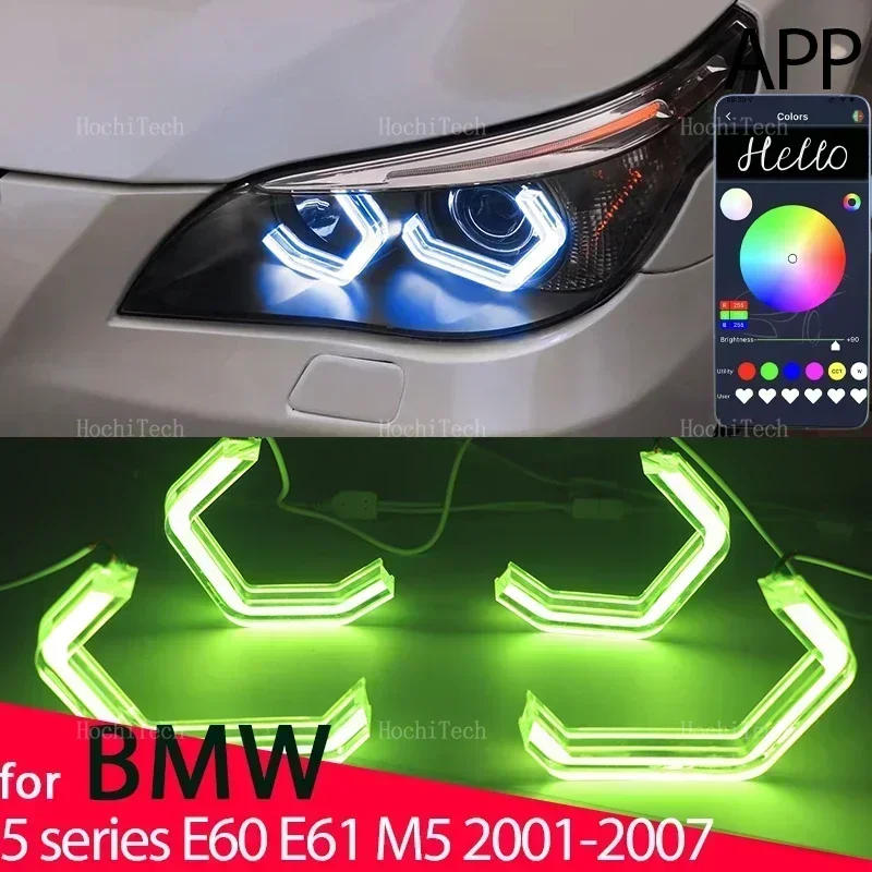

Multi Colors RGB Rings M4 Style Light LED Angel Eyes Kit with APP Control for BMW 5 Series E60 E61 525i 530i 550i M5 2001-2007