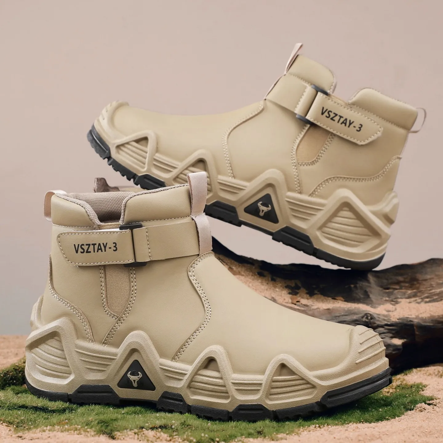 

Men's New Autumn Outdoor Sports Anti-slip Travel Climbing Shoes, High-top Thick-soled Anti-slip and Wear-resistant Work Shoes