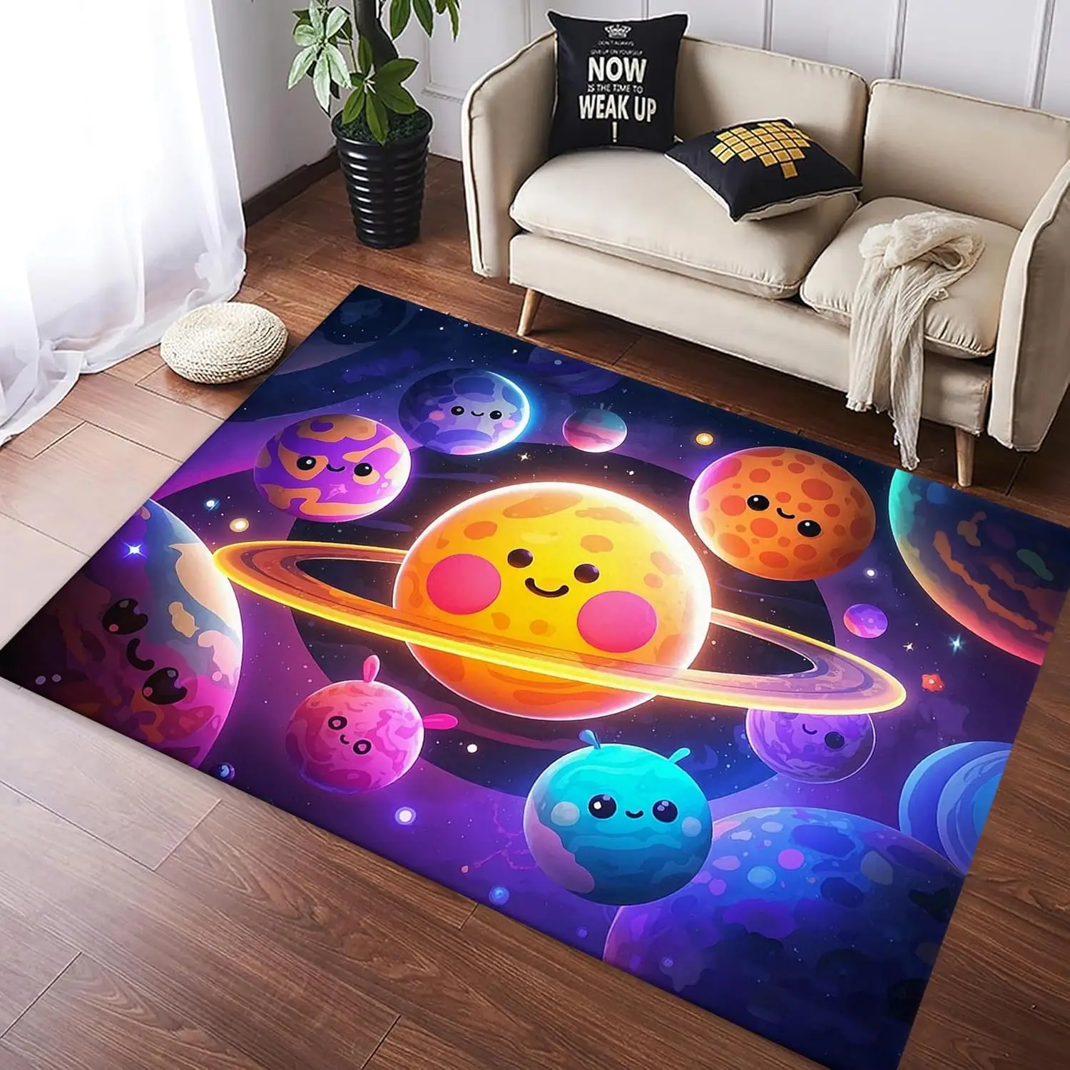 

Коврики на тему космической планеты, детские коврики Galaxy Solar System 5x7 футов, коврики с героями мультфильмов для спальни, гостиной и игровой комнаты