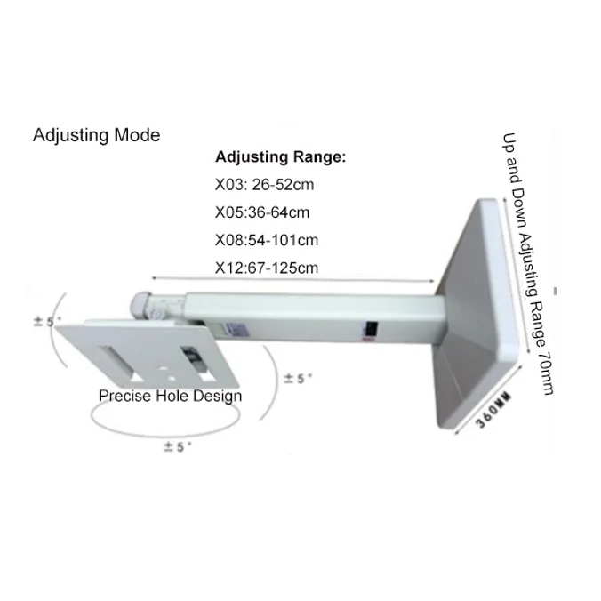 

Adjustable Aluminum Alloy IBoard Projector Bracket Ceiling Or Wall Mount For Smart Boards White Color