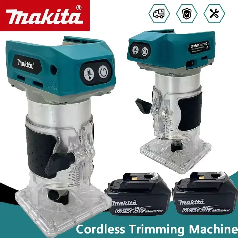 

Makita DRT50 Trimmer Rechargeable Trimming Machine Brushless Slotting Tool Cordless Milling Woodwork Engraving Machine