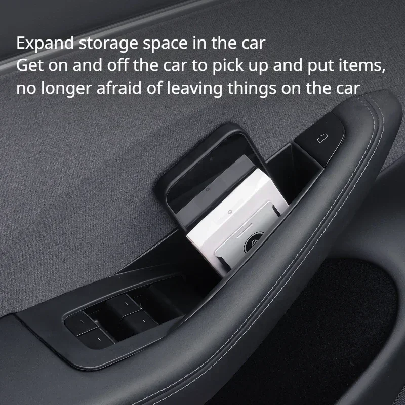 For Tesla New Model 3 Y 3+ Highland Four-door Inner Handle Storage Box Convenient All-inclusive Storage Box Car Accessories 2024