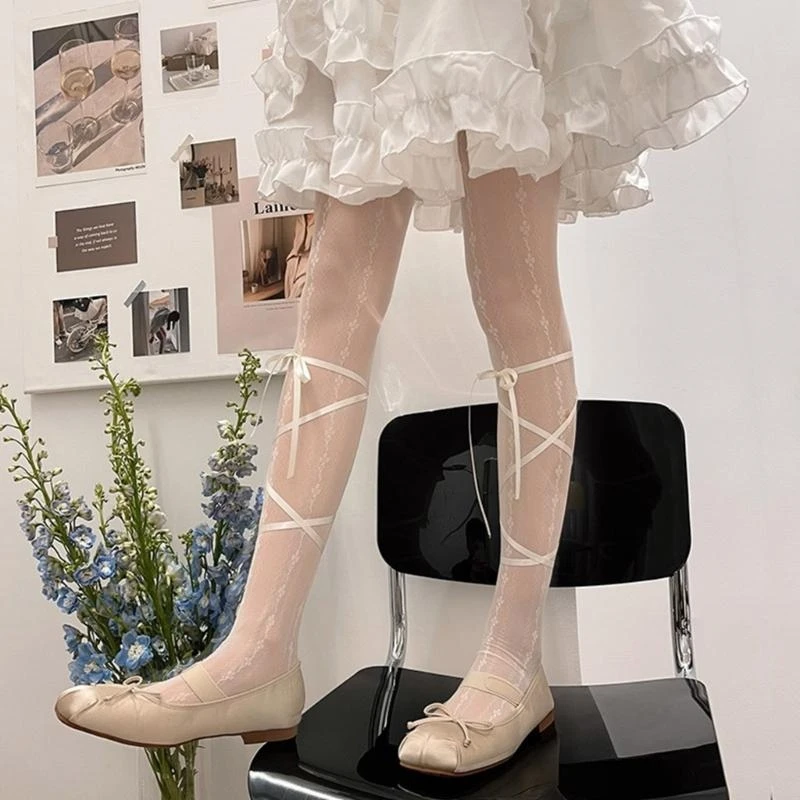 

Pantyhose Tight Sock Women Tights Flower Pattern Thigh-High Stocking Sexy Pantyhose Stocking JK Stocking 15UB