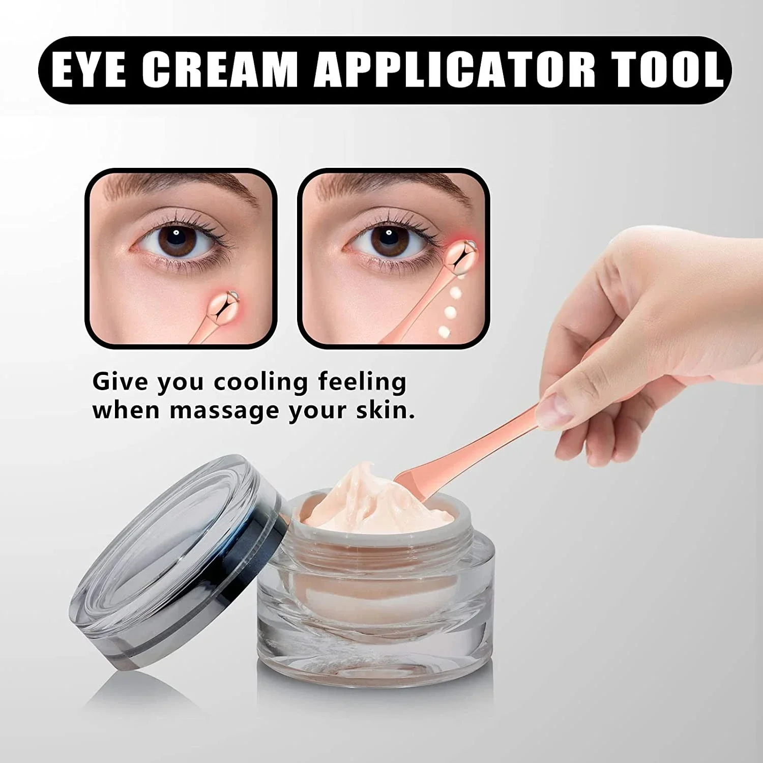 โลหะครีมบํารุงรอบดวงตา Applicator Wand Stick เครื่องมือนวดหน้าลดอาการบวมบาง Face Magic Stick Skin Care Wand