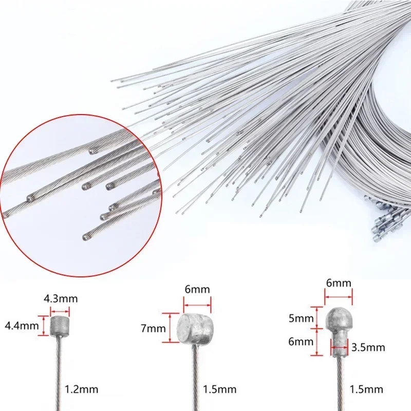 1.8/2M MTB Bicycle Brake Line Bicycle Derailleur Cable Line Core Fixed Gear Shifter Gear Brake Cable Set Core Inner Wire Parts