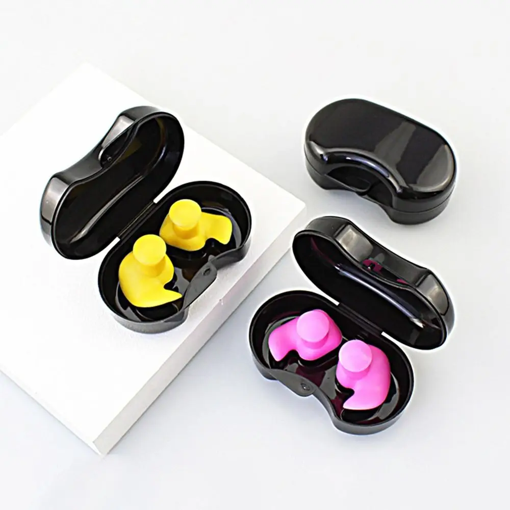 Soft Silicone Earplug Set com Case, Nose Clip Suit, Tampões de Natação Multicolor, Tampões Anti-ruído para Mergulho, Surf