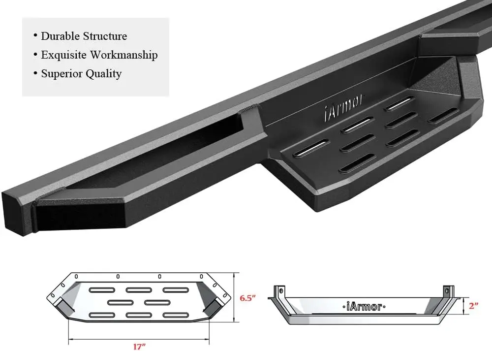 درع خطوات الجيب المتوافق مع Ford F150 2004-2014 Super Cab (استبعاد إصدار التراث) (قضبان جانبية للخطوات الجانبية من Narerf Bar)
