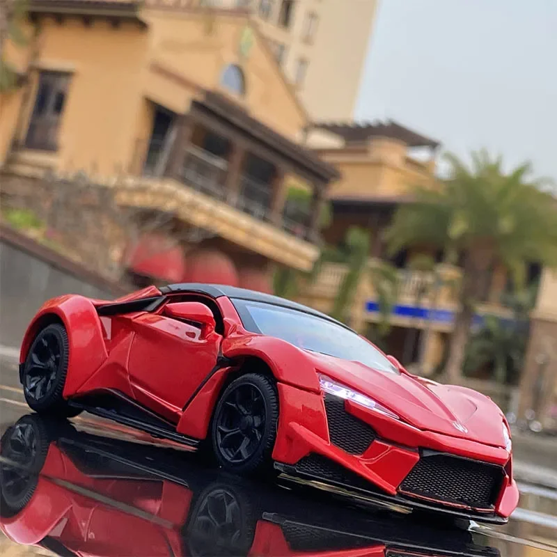 1:32 Lykan HyperSport el supercoche rápido y furioso coche de aleación Diecast vehículos de juguete modelo de coche colección de juguetes regalos