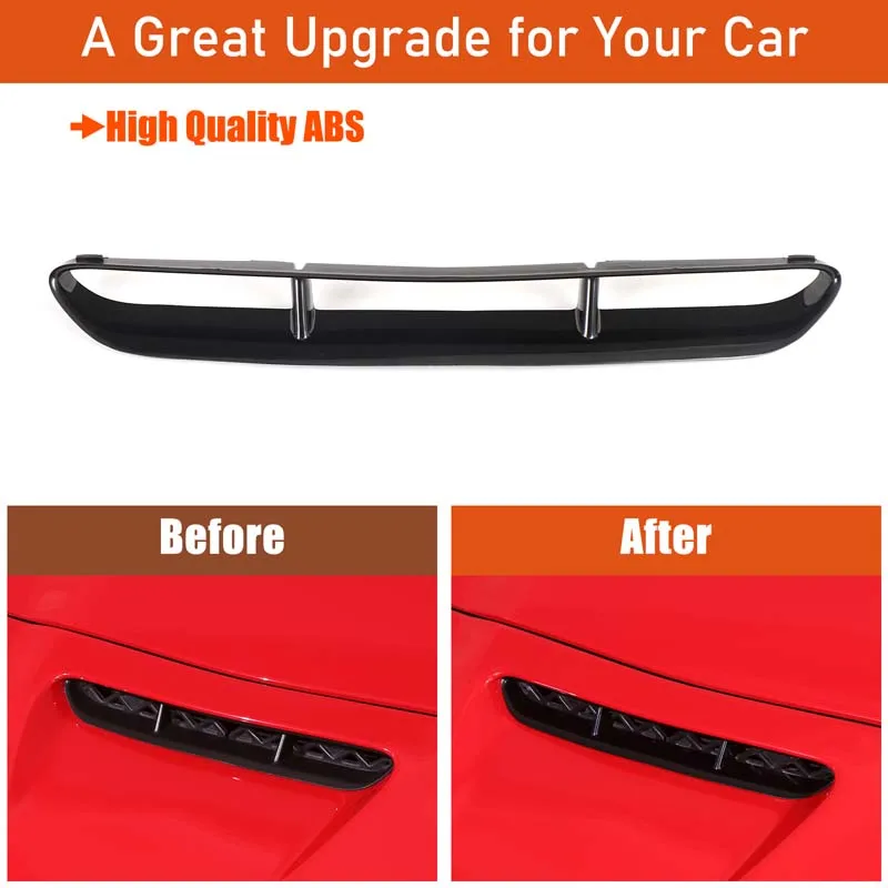 

For Chevrolet Corvette C6 2005-2013 ABS Car Hood Scoop Body Kit Engine Hood Air Outlet Vent Moulding Replacement Accessories