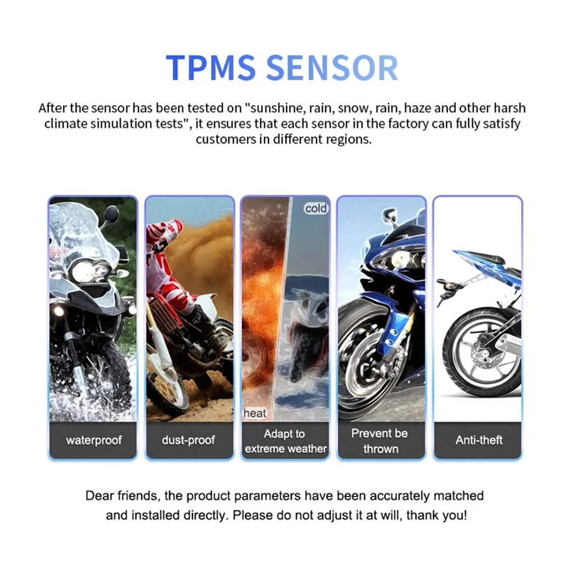 

Waterproof LCD Display M3X Smart Wireless Tire Pressure Monitor With External Sensor