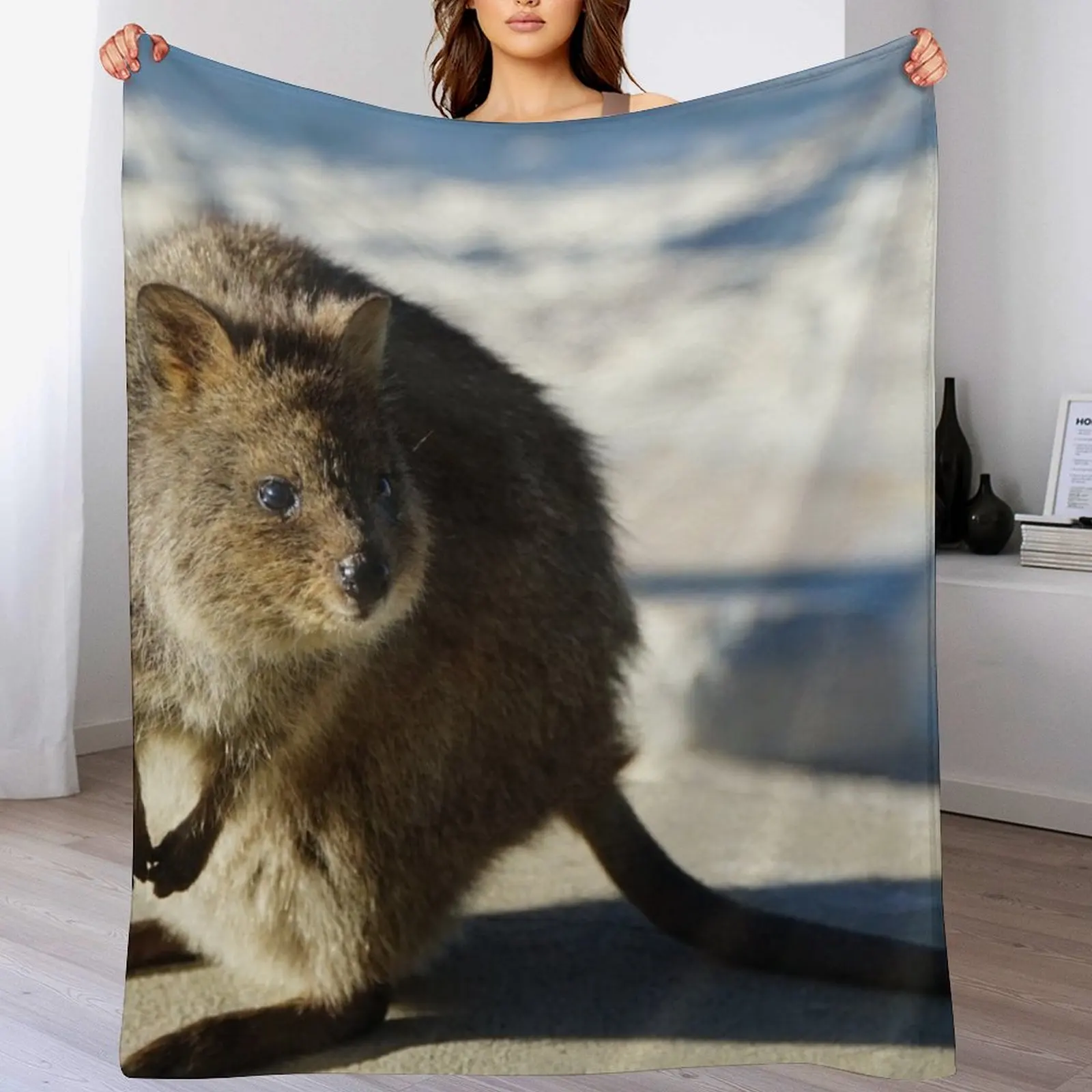 New Rottnest Quokka Throw Blanket Furrys Furry Blankets