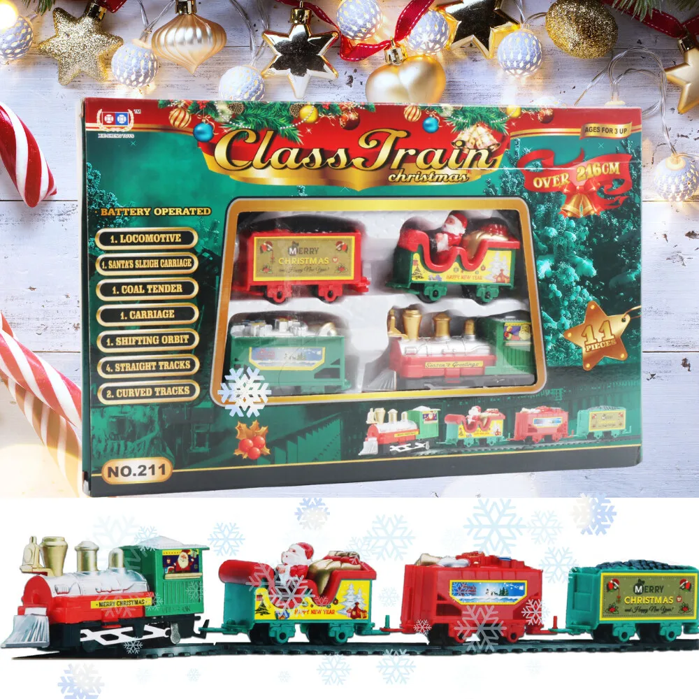 أطفال قطار البخار الكهربائي لعبة السكك الحديدية عالية السرعة السكك الحديدية وقوف السيارات نموذج الأسرة لم شمل حفلة لعبة الصبي EMU هدية عيد ميلاد عيد الميلاد #2