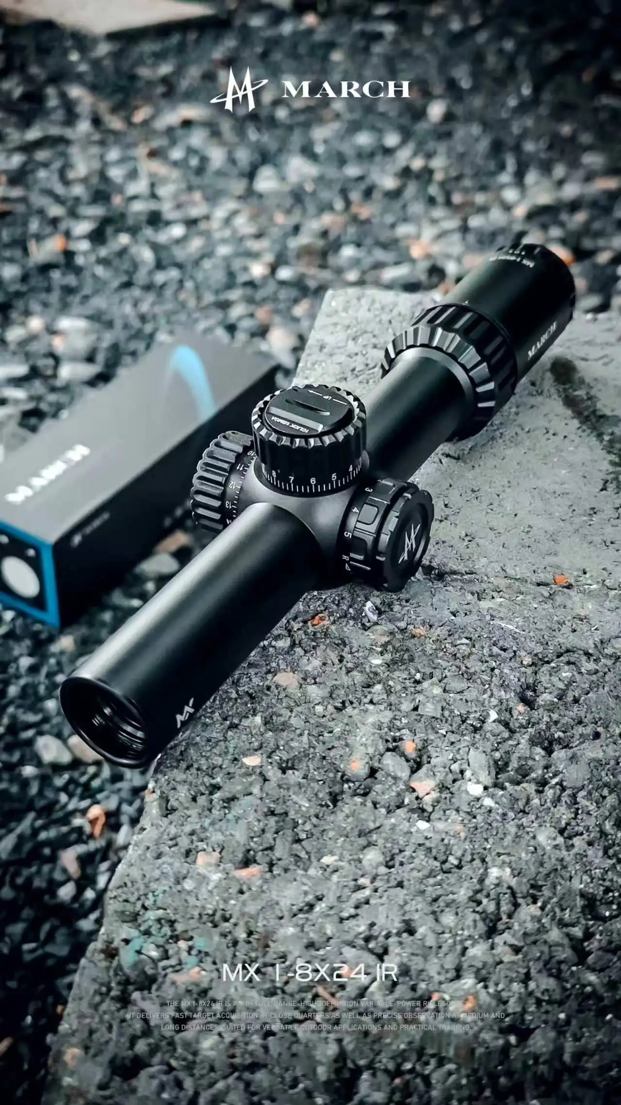High-quality outdoor telescope, second focal plane MX 1-8x24, high-definition, impact-resistant, metal material