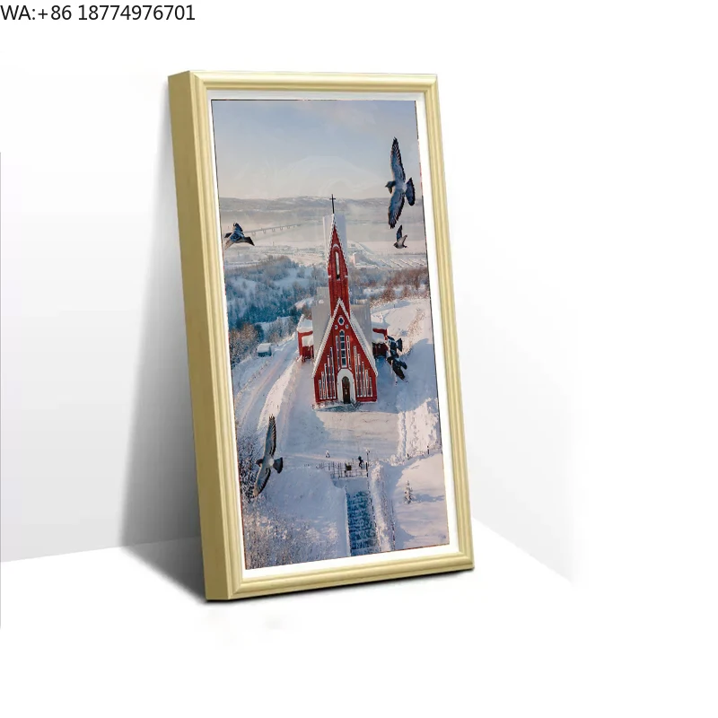 Smart 22 Inch LCD Screen Digital Photo Frame Motion Video MP4 MP3 Audio Acrylic Wood Material US Plug for NFT Motion Photo Album
