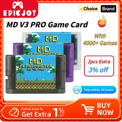 2000 in 1 MD V3 Pro Kart 8 GB TF Kartlı MD Oyun Kartı SEGA Genesis Mega Drive Master Sistemi Oyun Konsolu