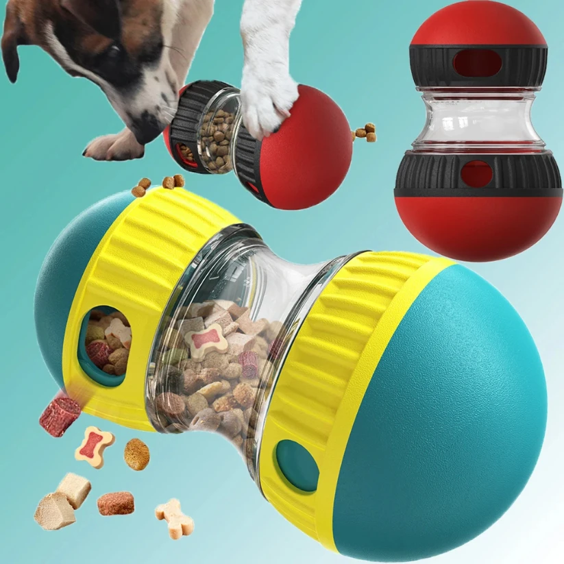 

Treat Enrichment Pet Toys Slow Feeder Ball Food Dispensing Puppy Toy for Small Medium Dogs Irregular Rolling Design Dog Toys