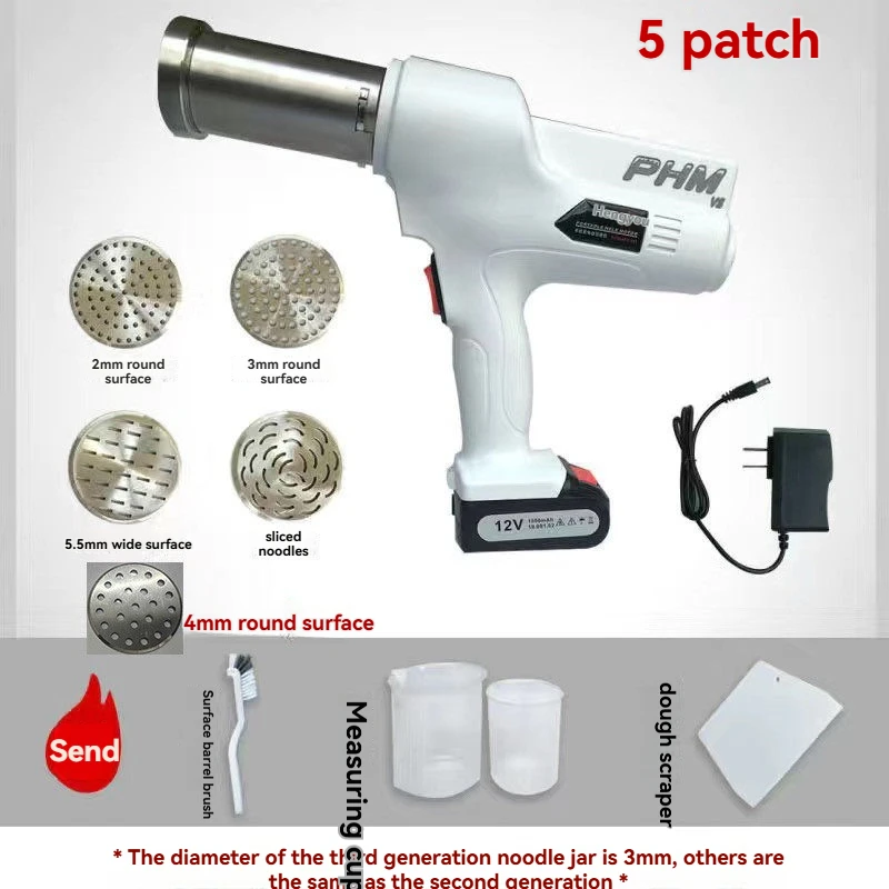 

Electric Noodle Maker for Home Use, Fully Automatic Noodle Press, Handheld Noodle Gun.
