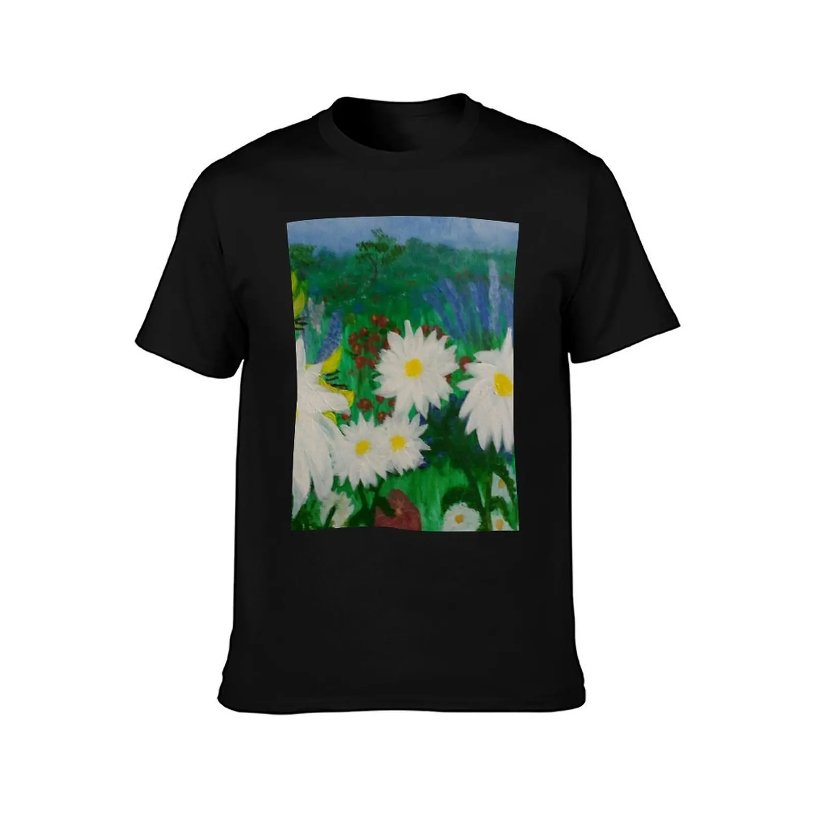 Sarah's Flower Garden T-Shirt cotton t shirt man T-Shirt