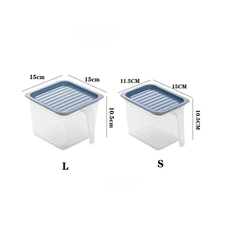 Transparent Food Storage Box Kitchen Refrigerator Storage Boxes with Lid Handle Grains Beans Storage Organizer Food Containers