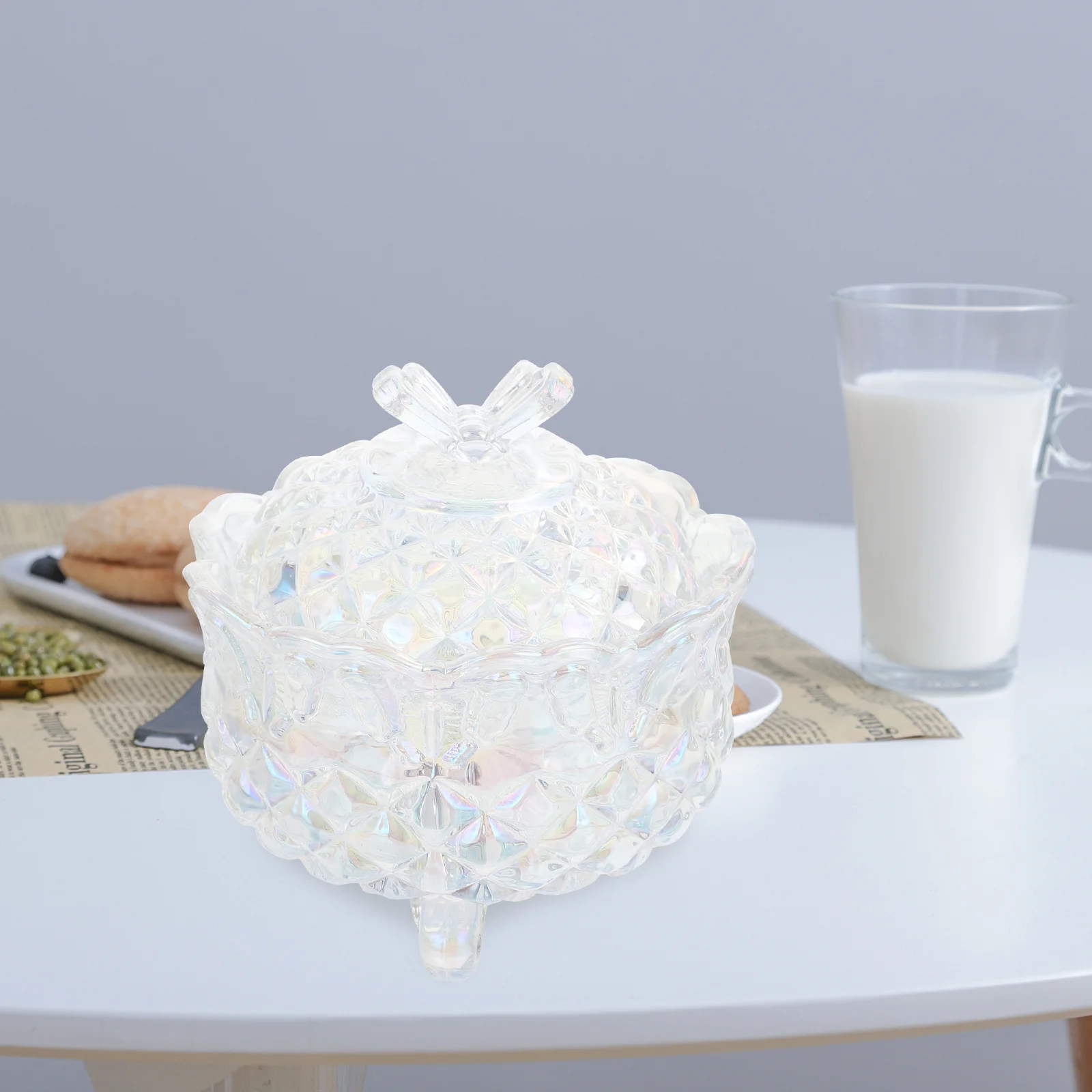 

Premium Glass Food Storage Jar for Candy Tea Snacks Organize Kitchen Cabinet Decorative Craft Display Container