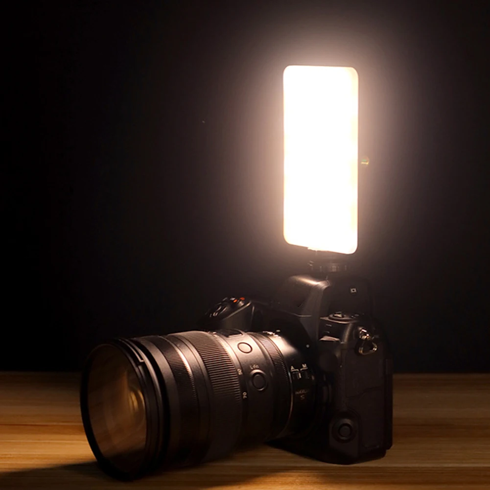 LED ضوء الكاميرا 2700-6500K RGB الفيديو الضوئي التصوير الإضاءة لوحة الضوء المحمولة للتصوير الفوتوغرافي مدونات الفيديو