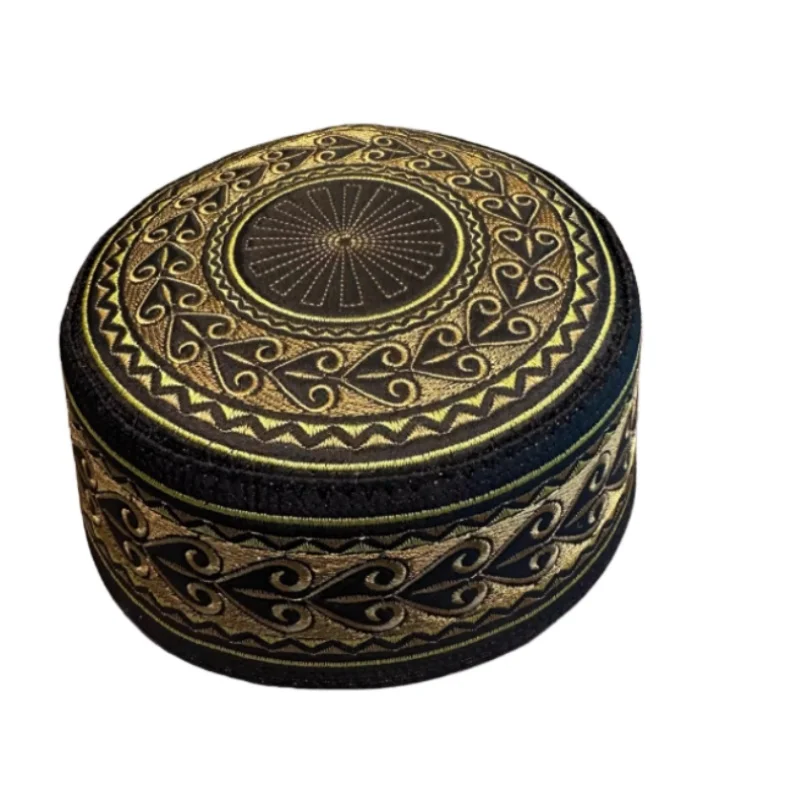 Fashion Men's Hats Ethnic Hats Saudi Male Hats Xinjiang White Hats Summer Embroidered Hui Ethnic Hats Daily Supplies