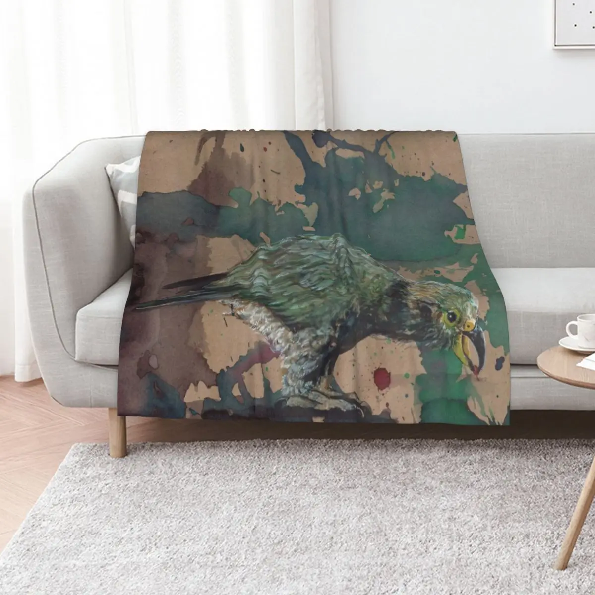 Kea bird Throw Blanket Decoratives Tourist for babies Multi-Purpose sofa bed Furrys Blankets