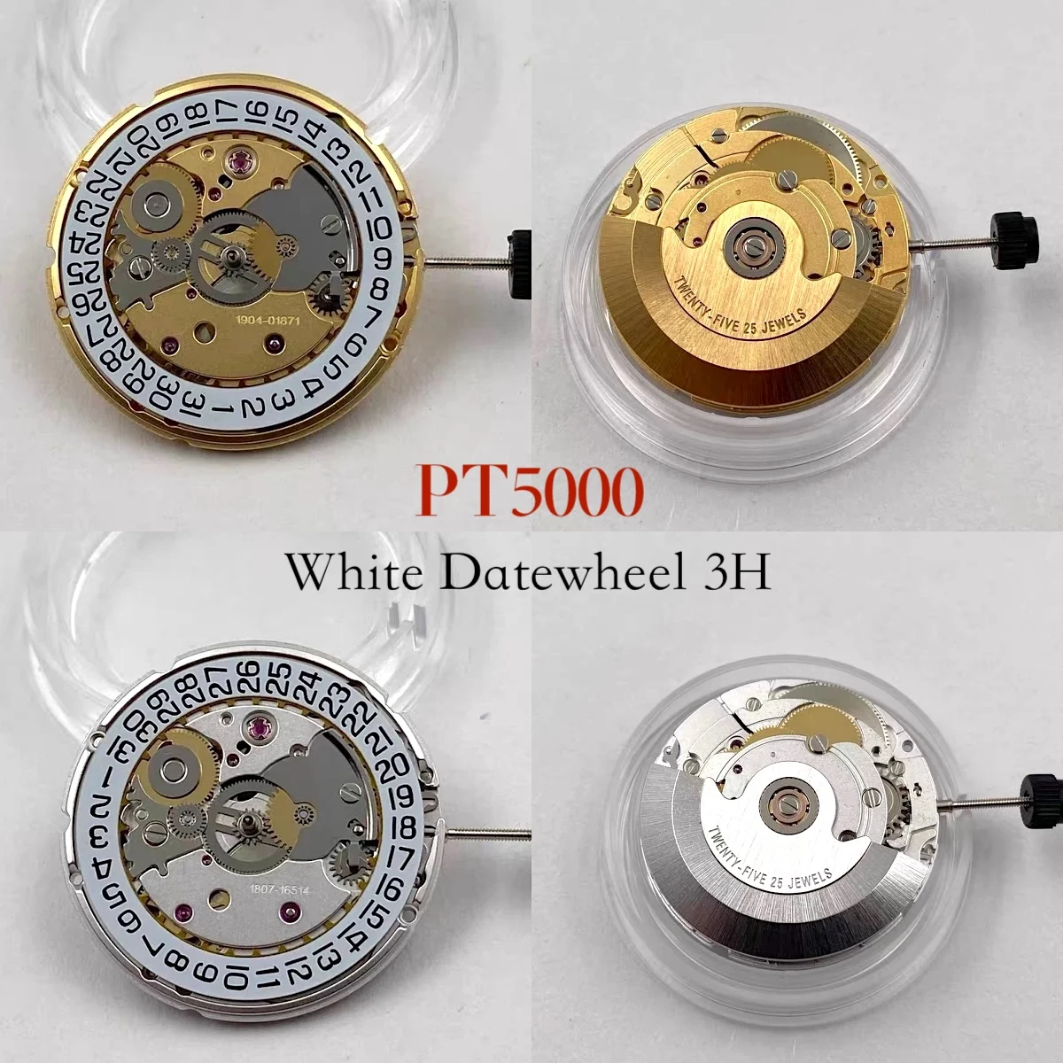 PT5000 Automatic Mechanical Watch Movement 25 Jewels 28800BPH High Precision Hacking Hand Winding ETA 2824 Compatible