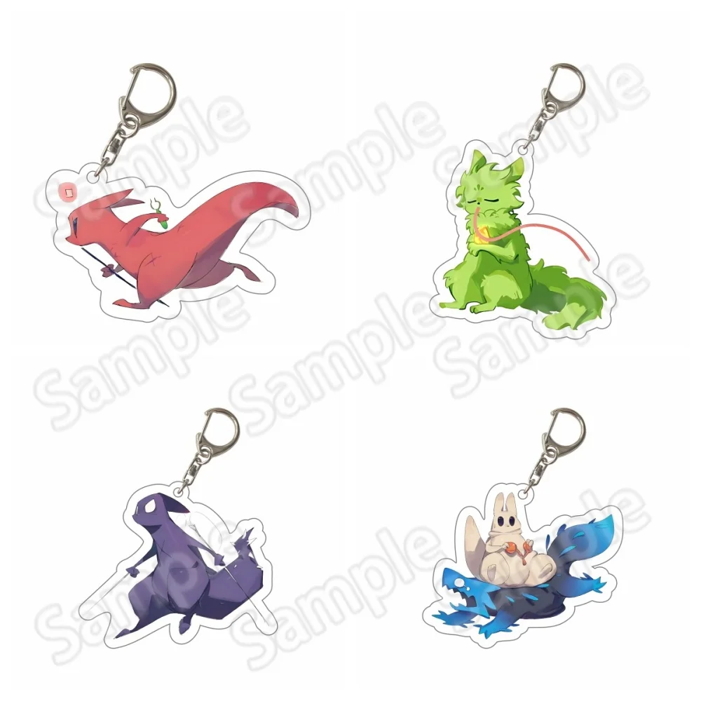 Nuevo llavero de acrílico de 6 cm del juego Rain World con personajes Slugcat, Survivor, Hunter, Monk, Artificer, Rivulet, Spearmaster, decoración de escritorio, regalo para fans