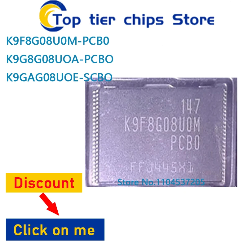

1 шт./лот K9F8G08U0M-PCB0 K9G8G08UOA-PCBO K9GAG08UOE-SCBO TSOP 100% НОВЫЙ