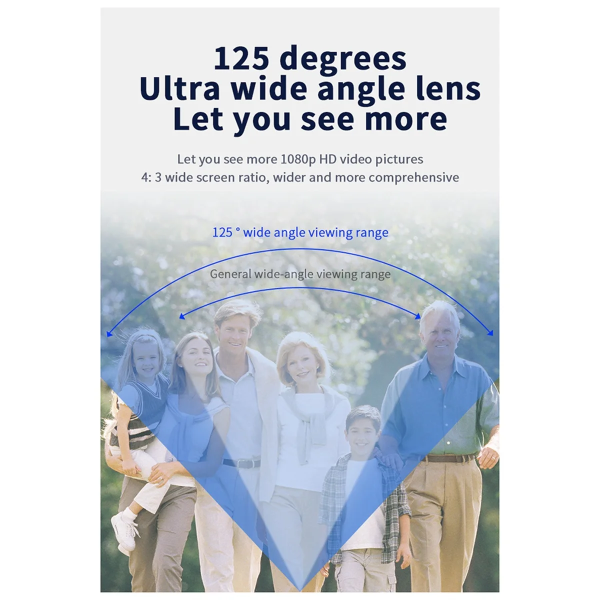 WIFI Doorbell Camera with 125° Wide Angle Visual Chime Smart Video Doorbell HD Video Night Vision Supports Cloud Storage