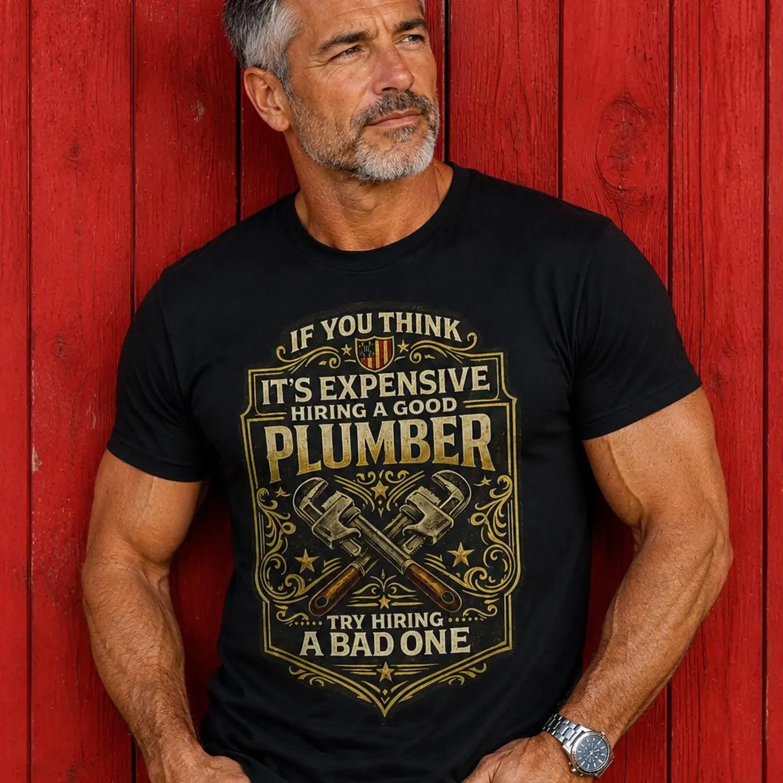 Funny Plumber T Shirt If You Think It's Expensive Hiring a Good Try Bad One for Plumbers vintage Washed streetwear Comfortable