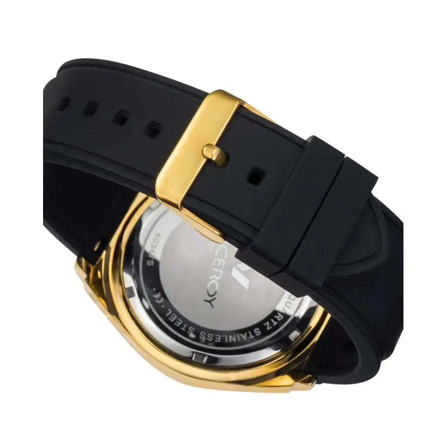 Viceroy watch 40347-95 black man Magnum multi-function steel with gold IP and black silicone strap