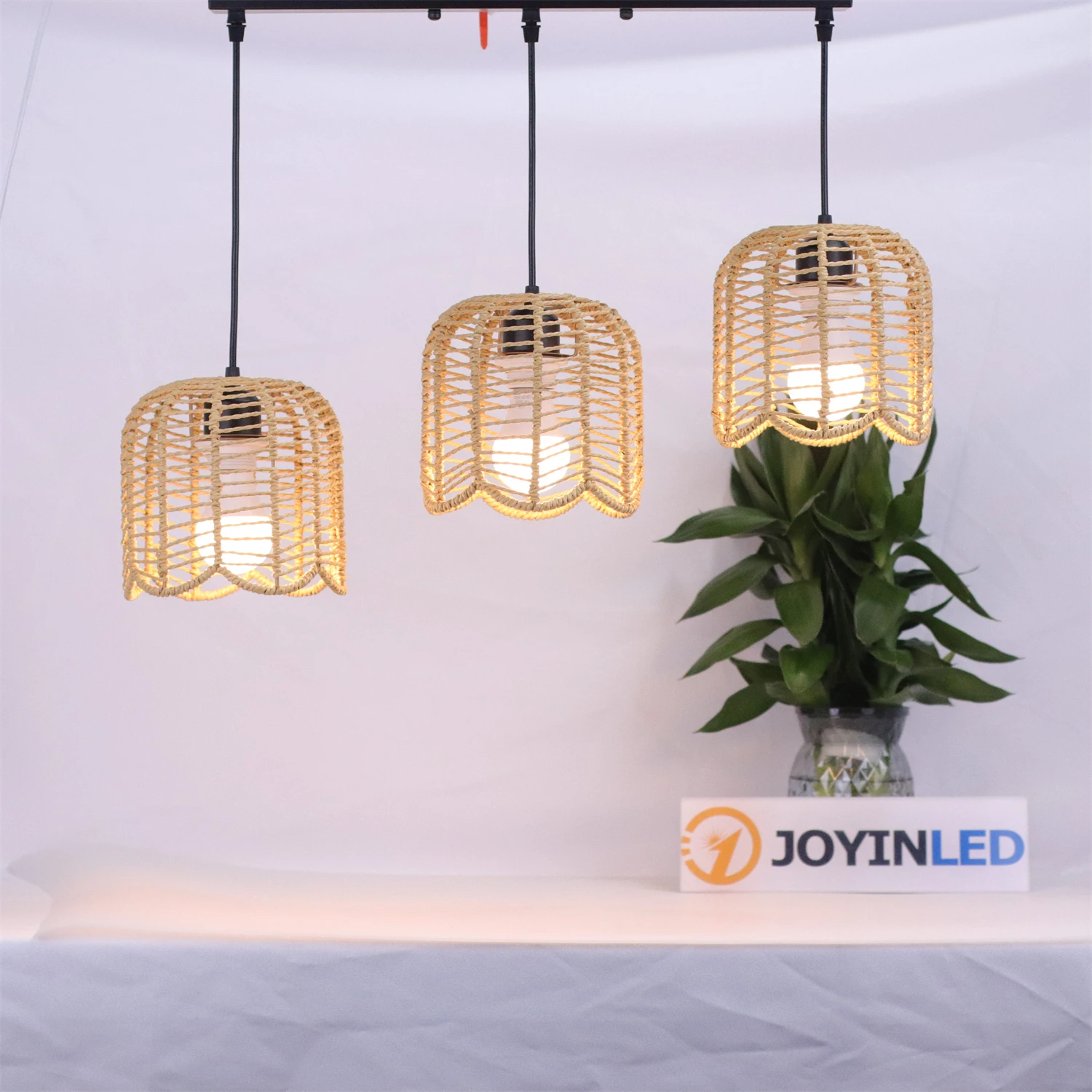 

Подвесной светильник JOYINLED с 3 лампами, ручной работы, E27, люстра, потолочный светильник для гостиной, спальни, домашнего освещения и декора