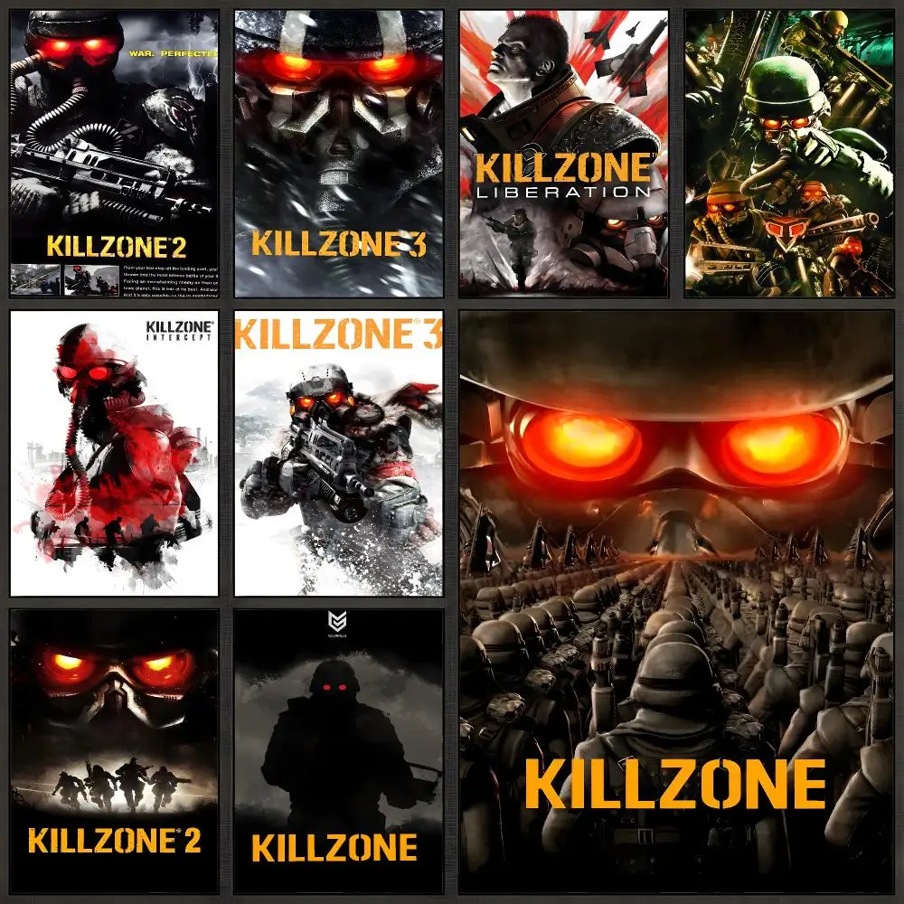 Videospiel K-killzone H-Helghast Sci-Fi Poster Selbstklebende Wandkunst PP Wasserdicht HD Schlafzimmer Wohnzimmer Heimdekoration Geschenk