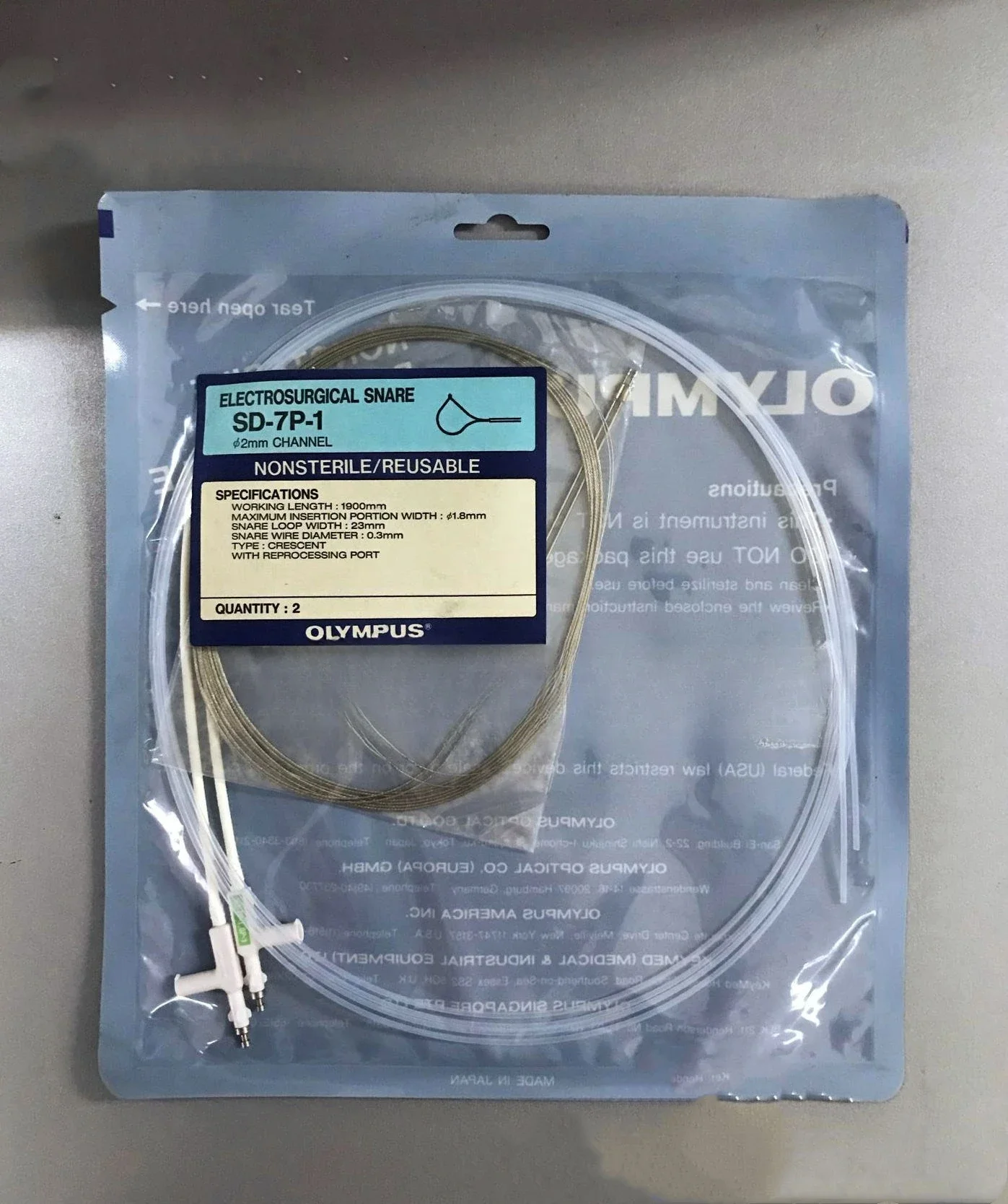 SD-7P B Olympus Trail Pipe Crescent Type Electrotherapy Ring Snare Original Imported