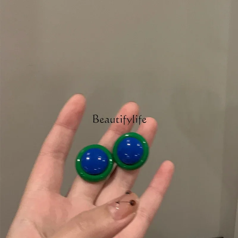 Retro Hong Kong Style Earrings for Female, French Temperament, New Fashion, 2022