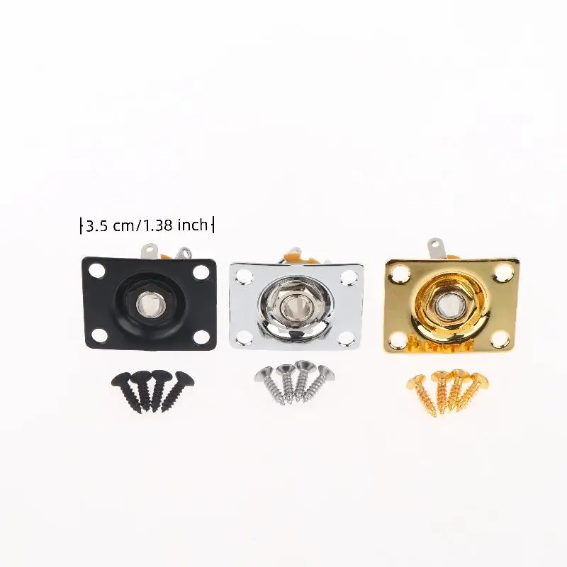 Electric Guitar Jack Output Plate Square Metal 1Pc Compact Jack Socket Plate Reliable Guitar Replacement Parts For Repair