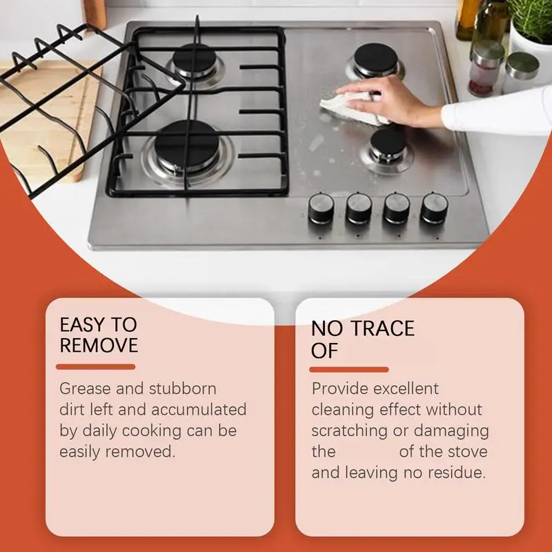 Cook Top Cleaning Kits Non-Scratch Cleaning Kit Glass Cooktop Cleaner Stove Polish Powerful Ceramic Non-Abrasive Kitchen