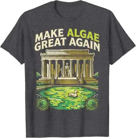 Lustiges „Make Algae Great Again“ Lincoln Reflecting Pool Midterm Frog T-Shirt Y2k Ästhetisches Maga Sarkastisches Witz-T-Shirt Streetwear Geschenke – Detail 9